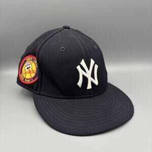 New York Yankees 50th Year Patch New Era 59FIFTY Fitted Hat Size 7 1/2